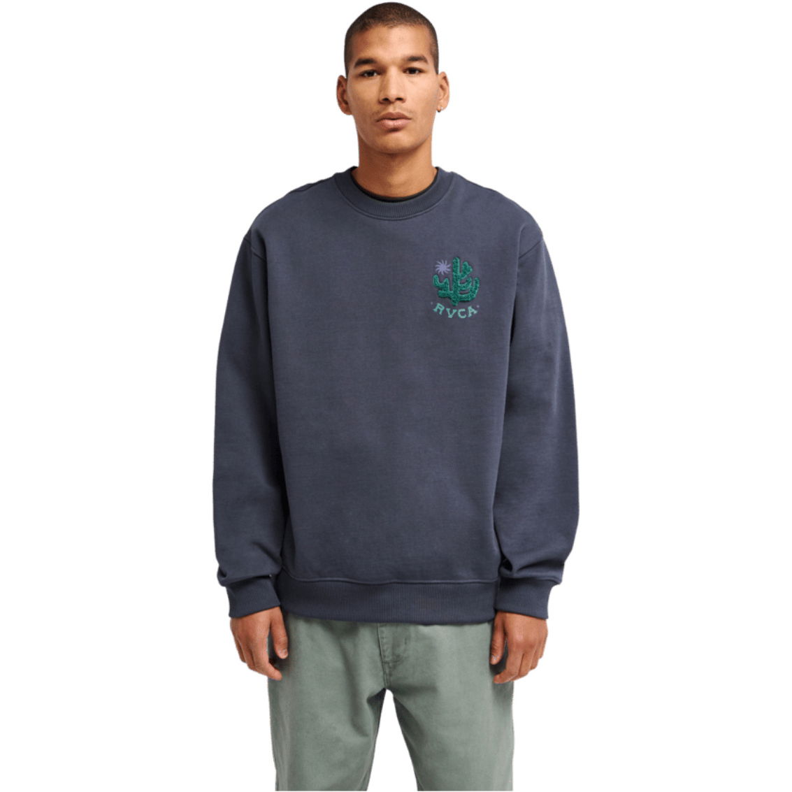 2026 RVCA Mens Sanctum Crew EVYSF00173 - Garage Blue